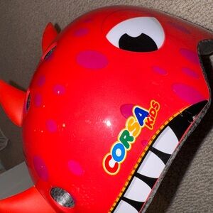 Red Monster Helmet Corsa kids